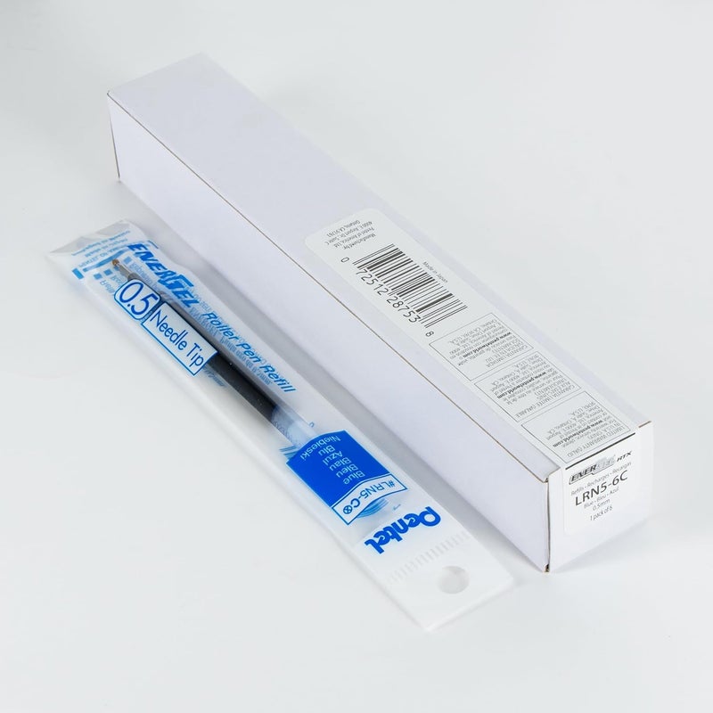 Pentel Refill Ink - for EnerGel Gel Pen, 0.5mm Needle Tip, Fine, Blue Ink, Pack of 6 Refills (LRN5-6C) - Image 3
